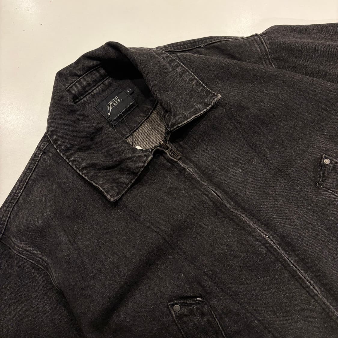 [2] 디미트리블랙 DIMITRI BLACK 데님 블루종 블랙 B452 상품이미지3