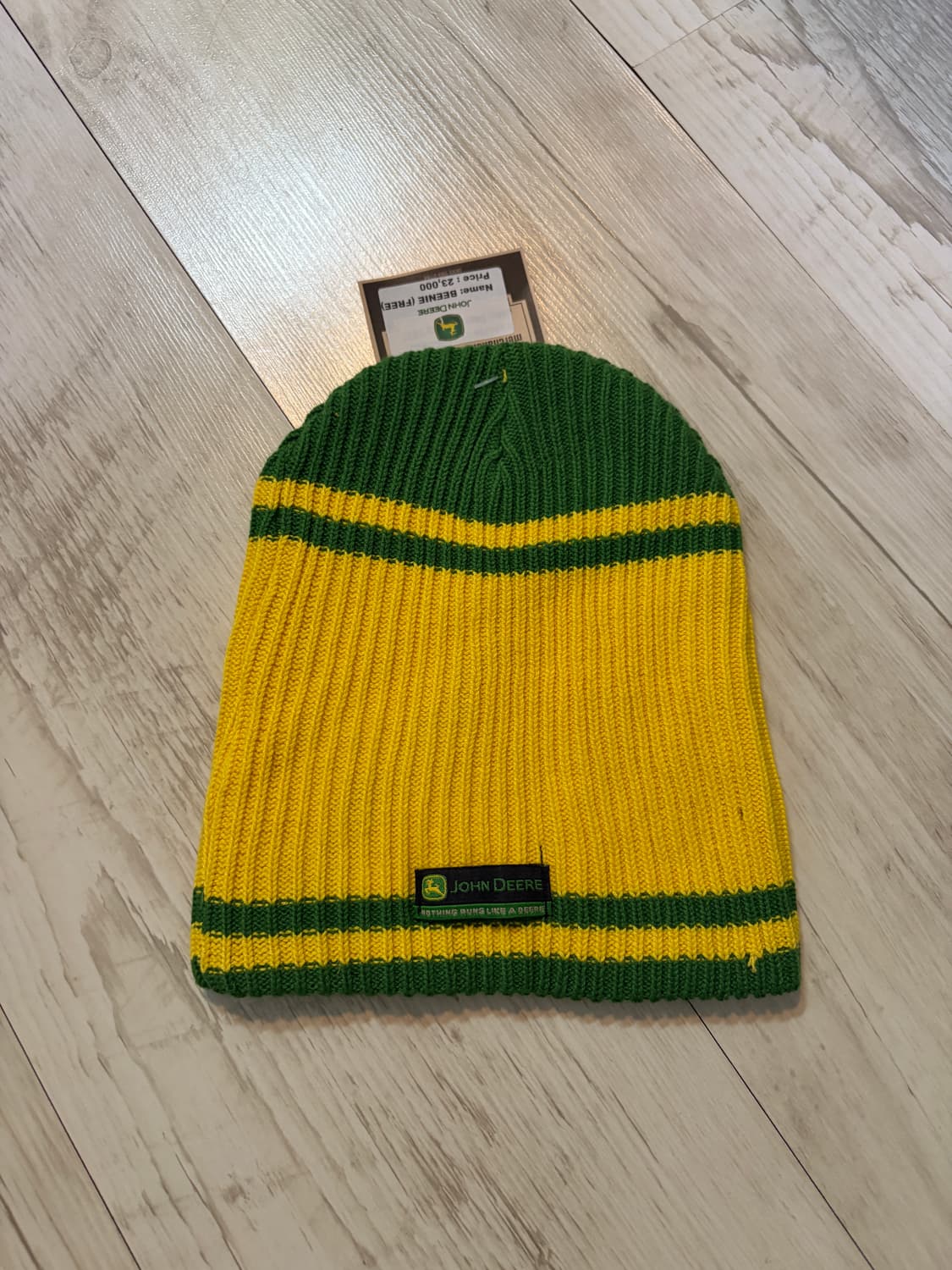 [OS] 존디어 그린 & 옐로우 비니 새상품 상품이미지2