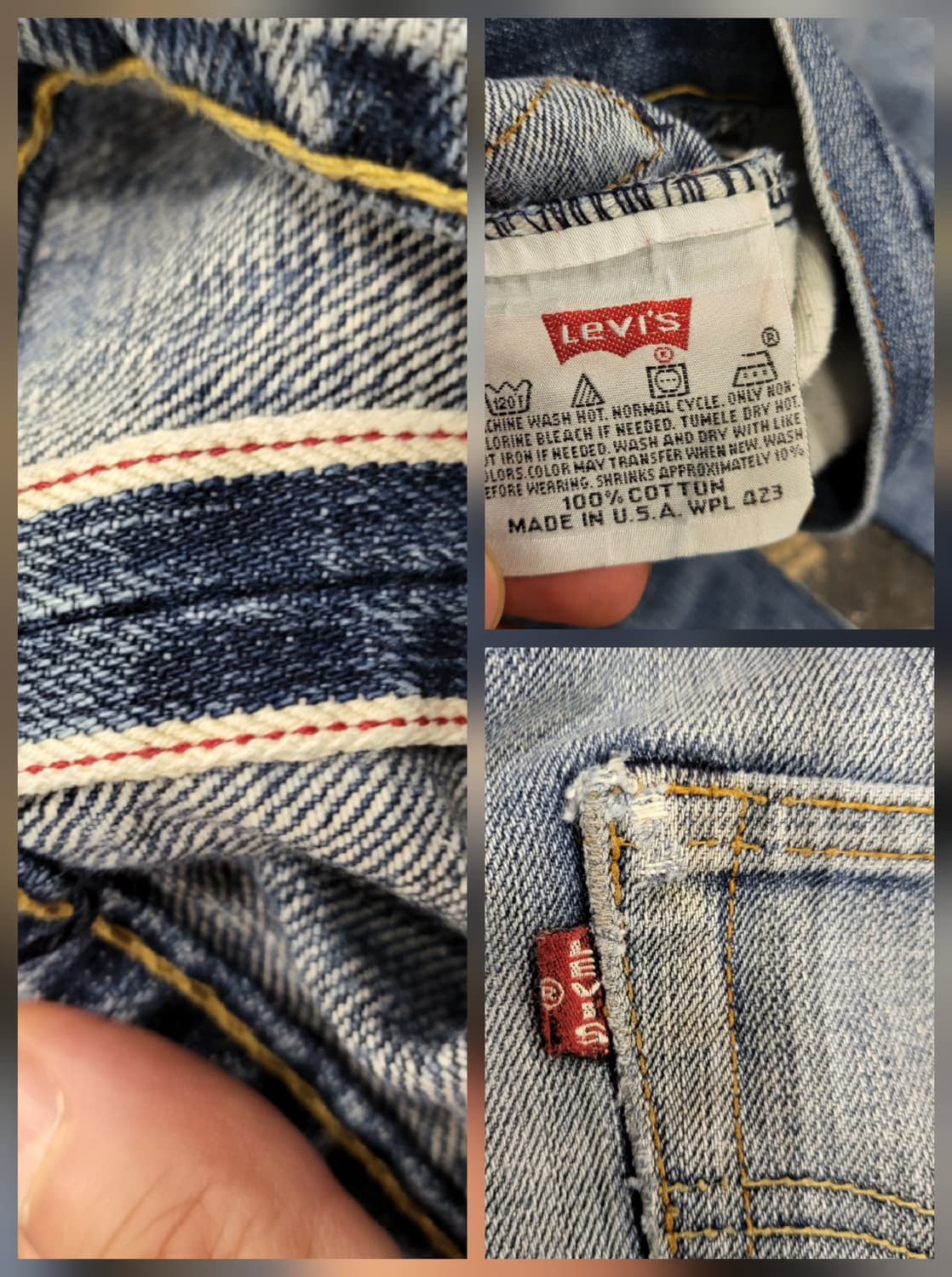 90s 리바이스 청바지 501 (28) big E made in USA 상품이미지10
