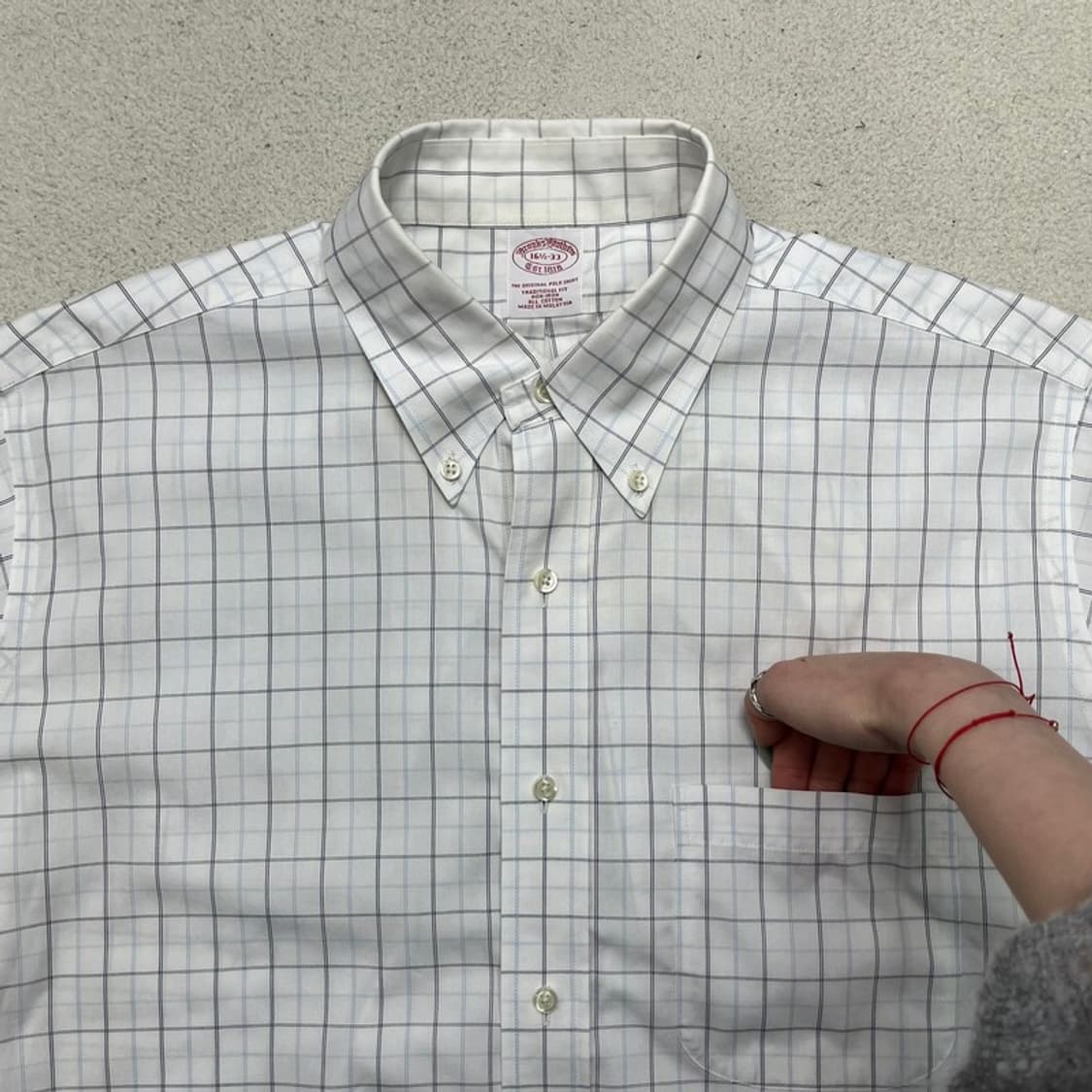 BROOKS BROTHERS 체크 셔츠 16½-33 상품이미지2