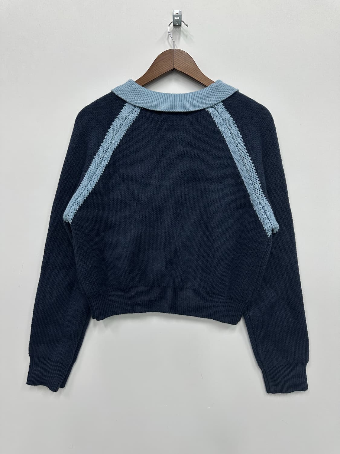 유즈 네이비 니트집업  상품이미지2