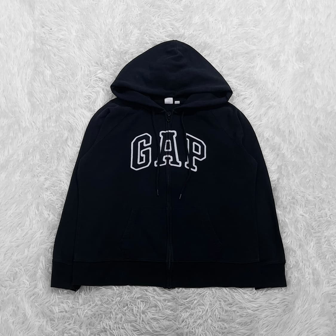 갭 Gap 스펠 로고 후드집업 블랙 상품이미지2