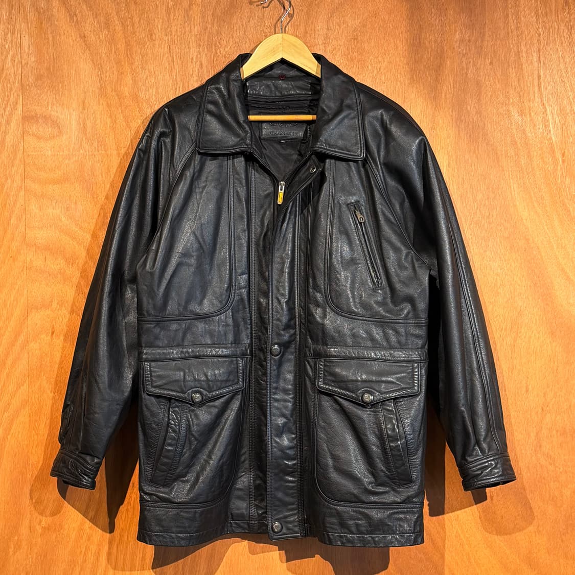 빈티지 헤비 카우레더 헌팅 자켓 L 소가죽 카코트 상품이미지1