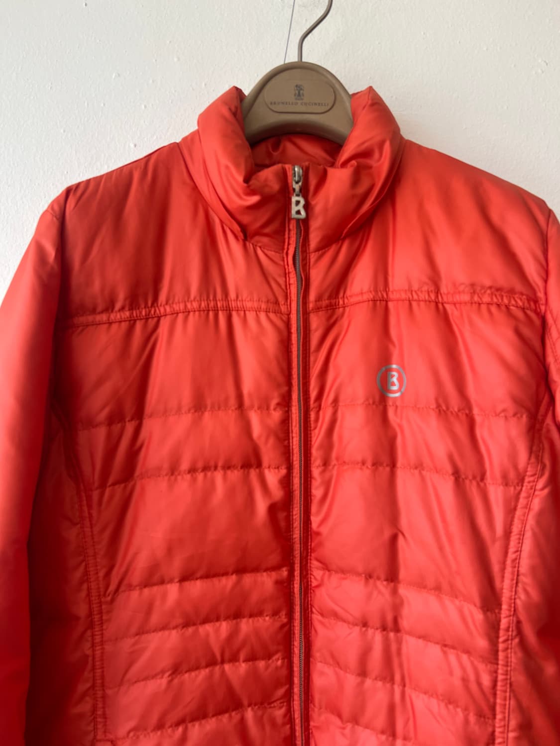 보그너 여성 오렌지레드 덕다운패딩점퍼 간절기패딩 상품이미지1