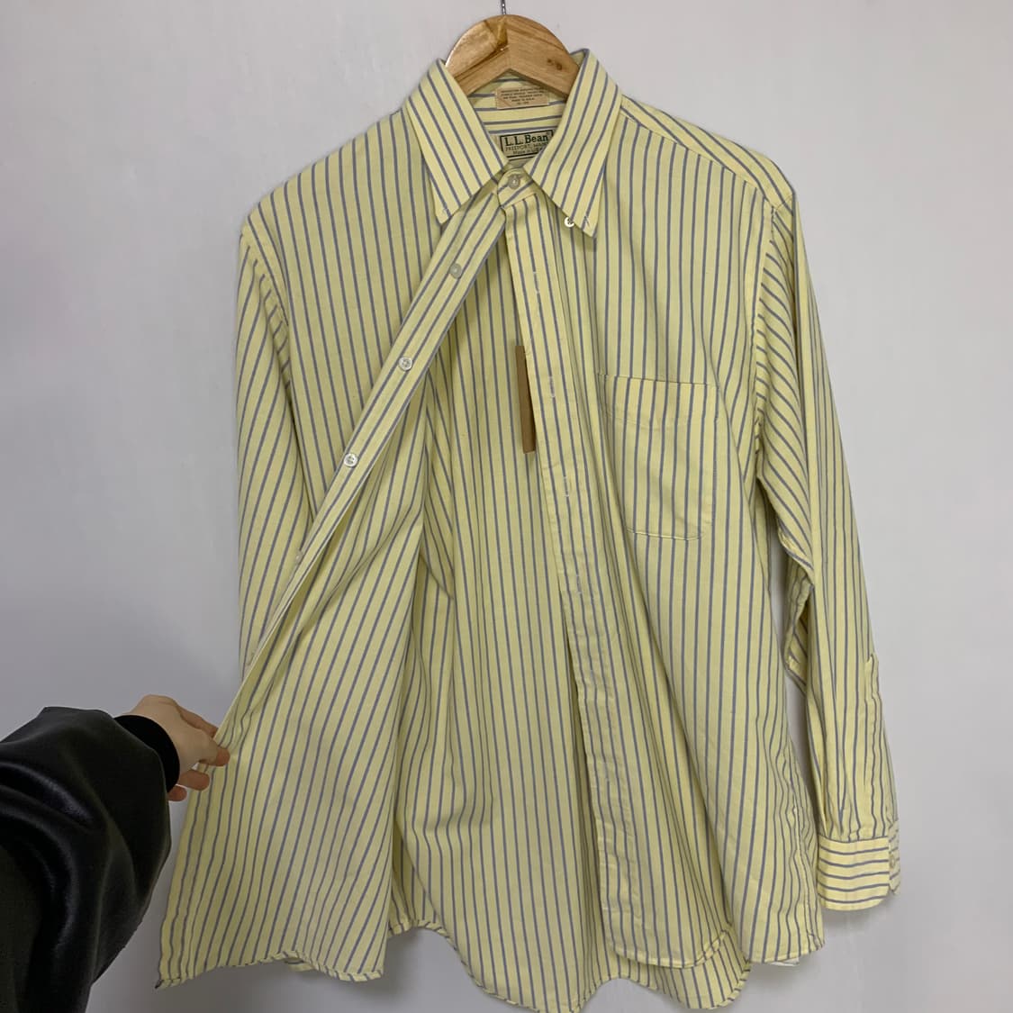 엘엘빈 빈티지 옐로우 스트라이브 오버핏 셔츠 상품이미지6