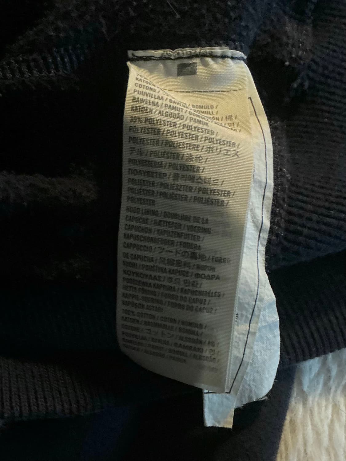 아베크롬비 기모 후드집업 네이비 크림 상품이미지3