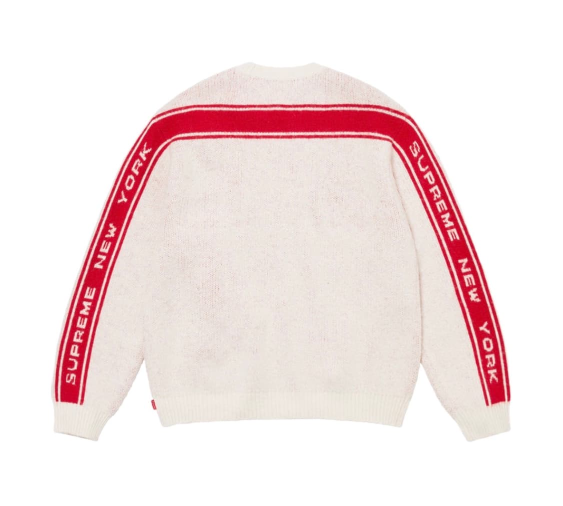 슈프림 백 스트라프 스웨터 화이트 XL 상품이미지2