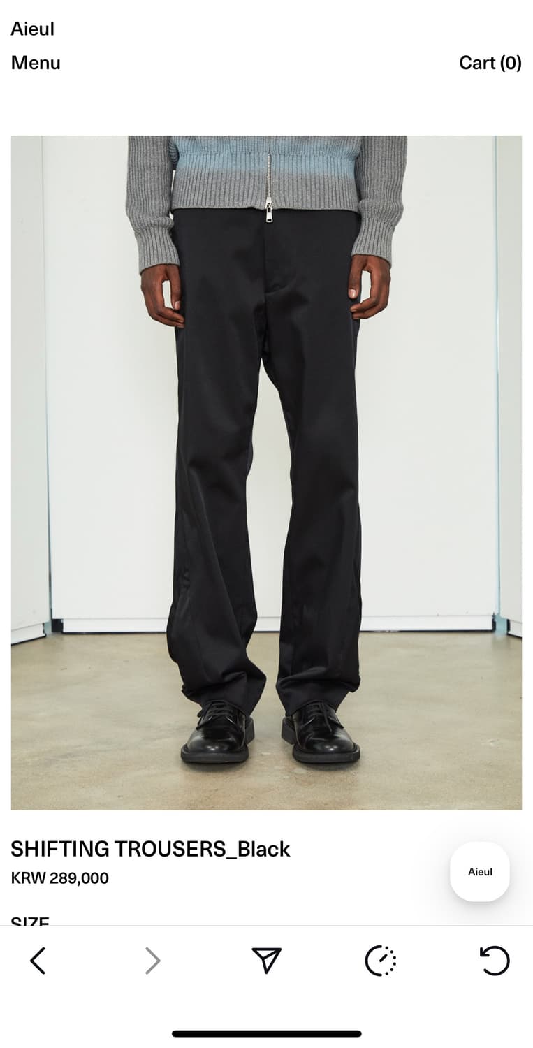 Aieul shifting trousers_black 상품이미지1