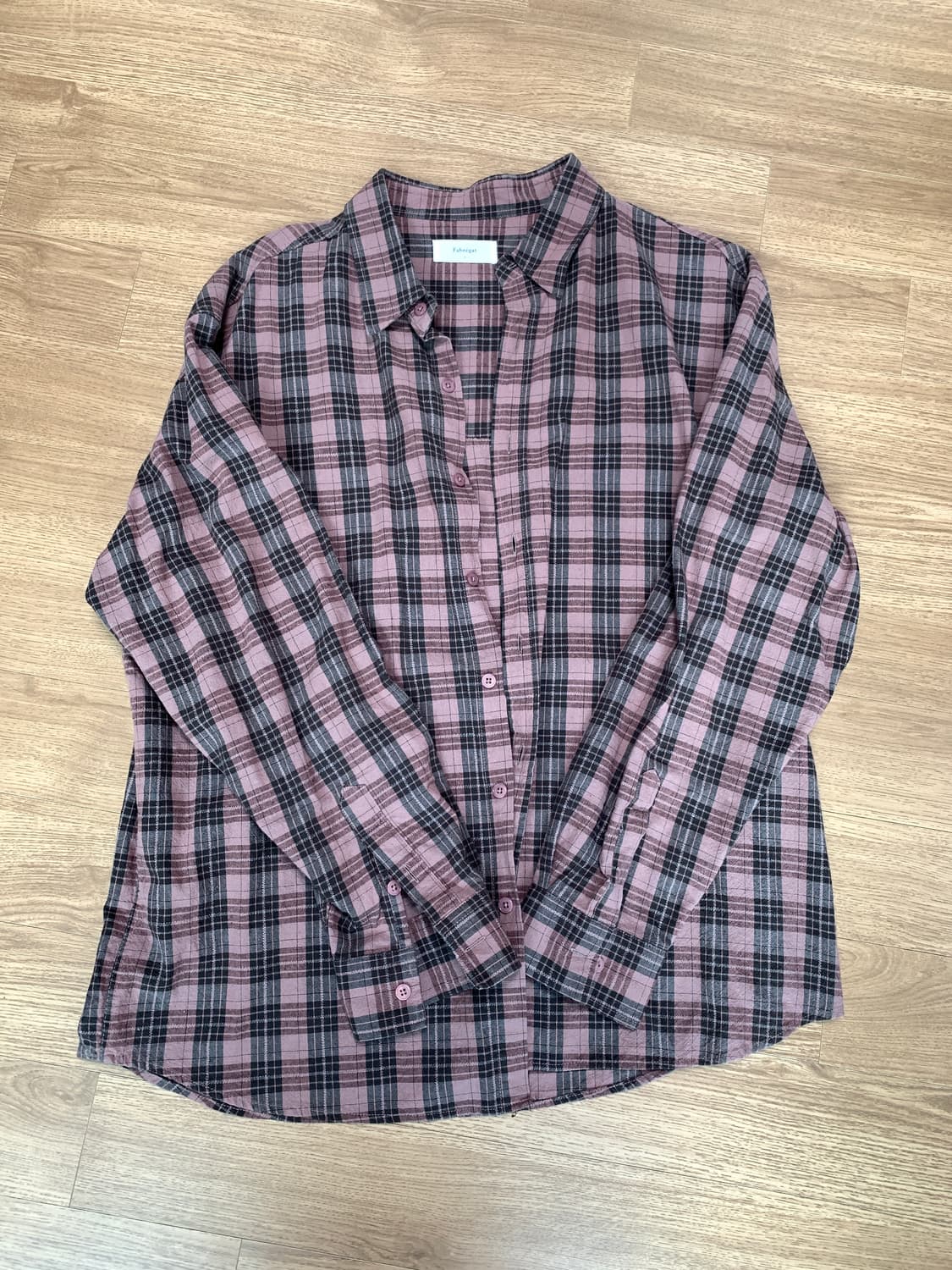 파브레가 오르카 체크셔츠 인디핑크 3사이즈 상품이미지2