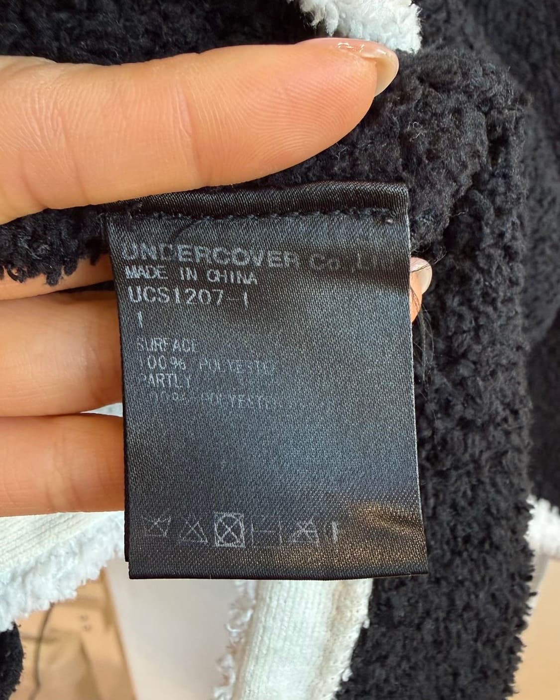 언더커버 준 타카하시 블랙 나폴레옹 플리스 트위드 자켓  상품이미지9