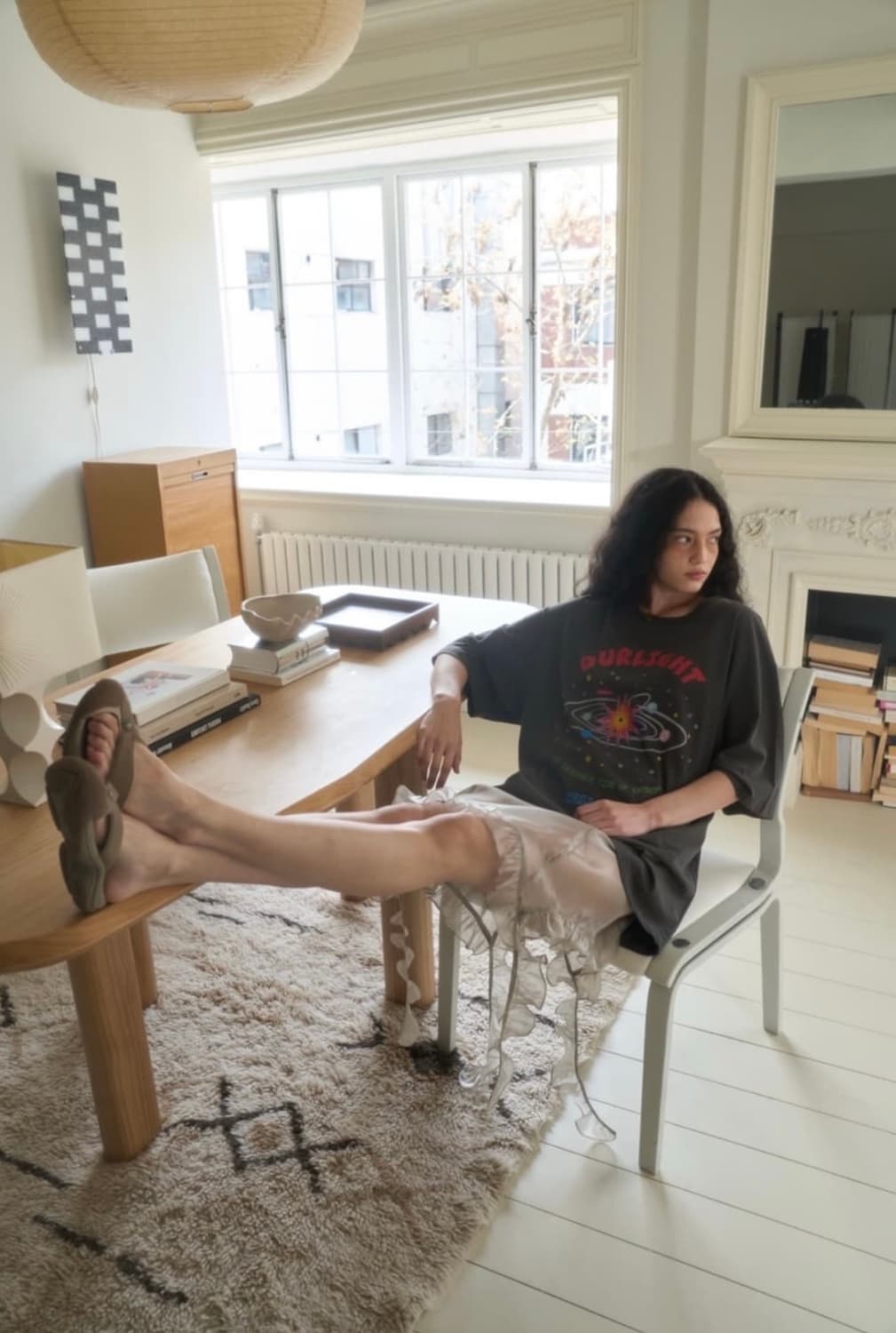 아우어솔티 반팔티+드롭 미니 드레스 상품이미지1