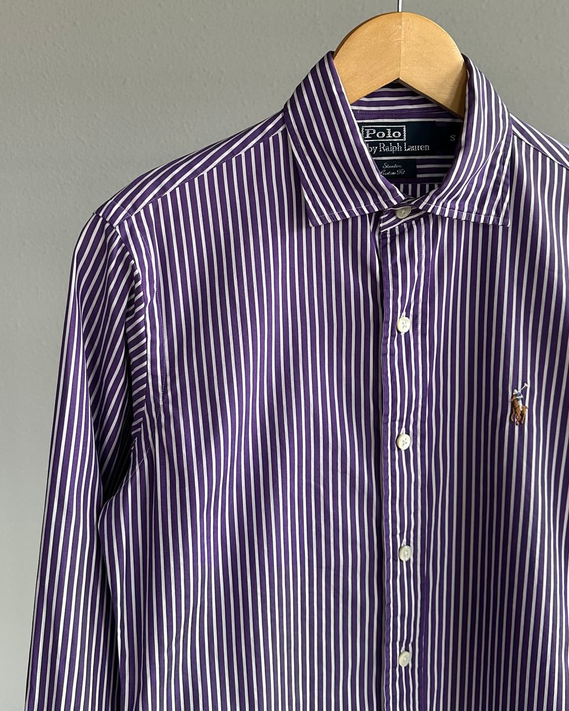 [S]폴로 랄프로렌 퍼플 스트라이프 셔츠 상품이미지2