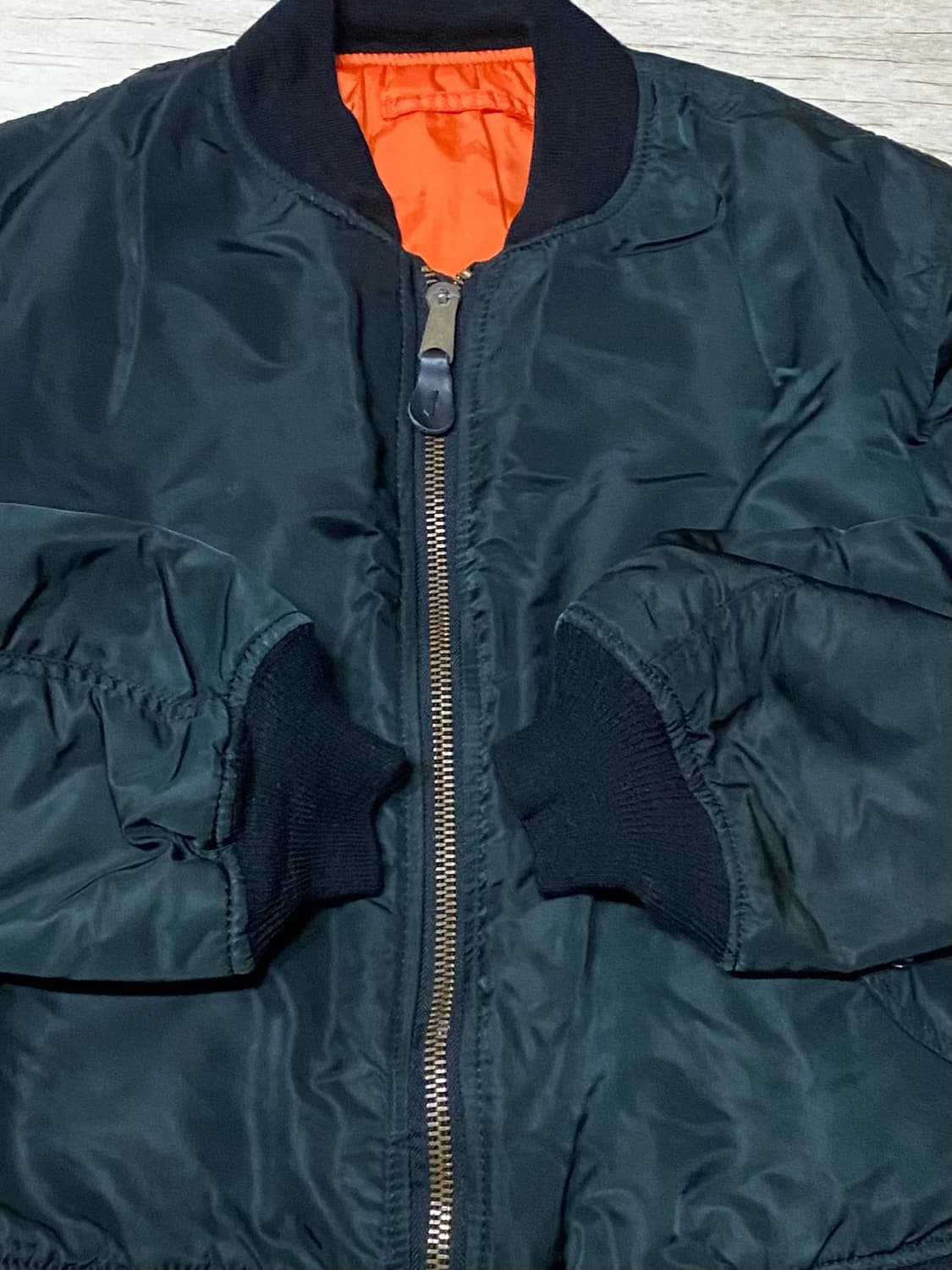 알파인더스트리 빈티지 ma-1 리버시블 항공자켓 XL 상품이미지3