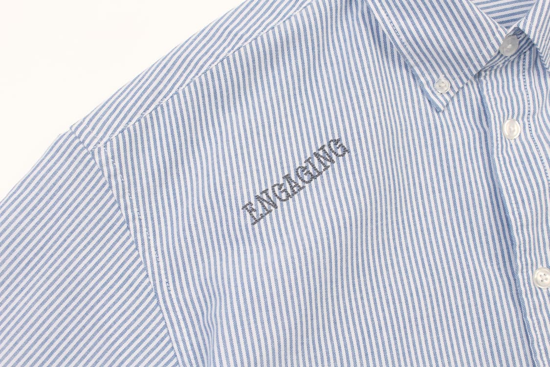 BEAMS HEART Stripe Patchwork Half Shirt 상품이미지5