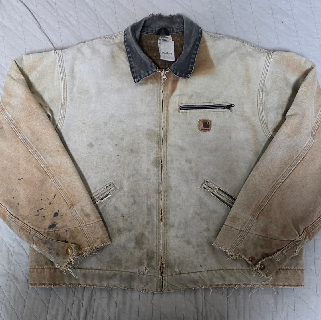 [2XL] REPAIR 00s 칼하트 J97BRN 트래쉬드 디트로이트자켓 상품이미지1