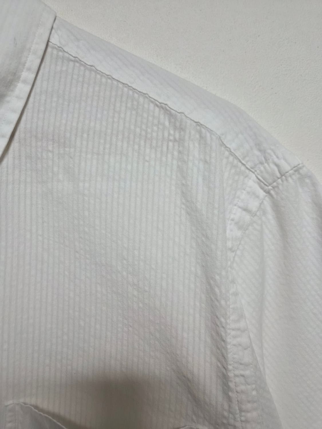 폴로랄프로렌Polo 화이트 시어서커 반팔 셔츠 XL - T155 상품이미지3