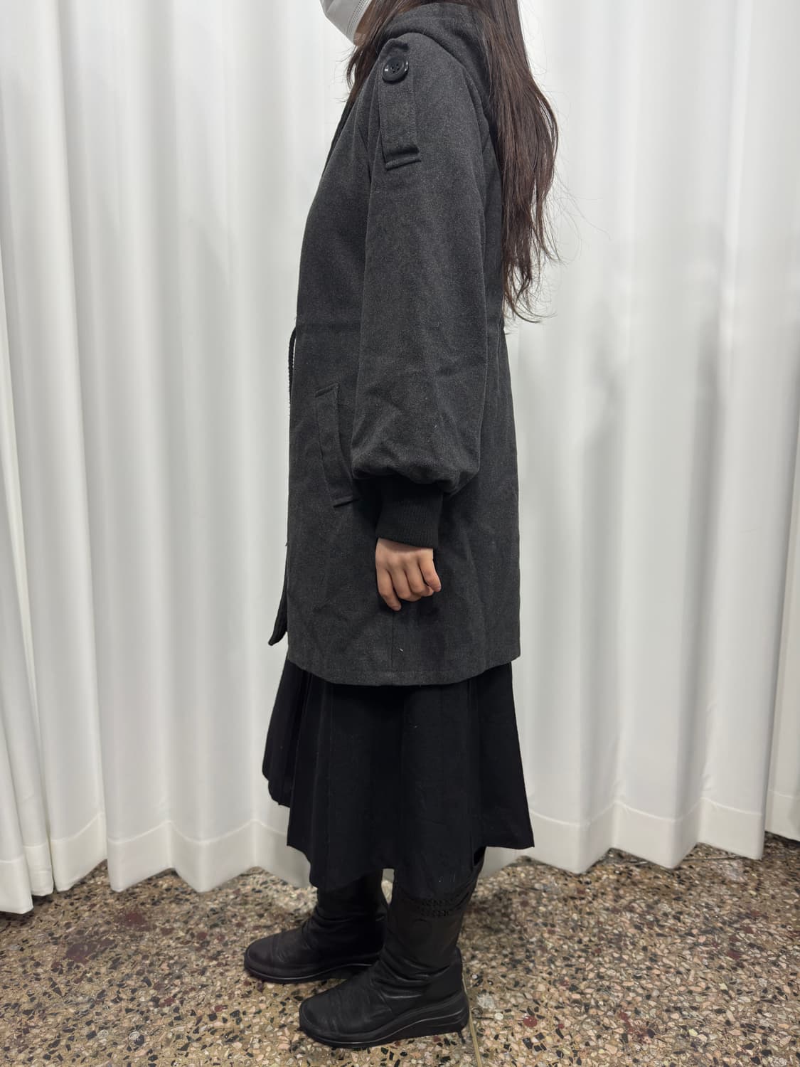 meikalu button hood wool coat 상품이미지7