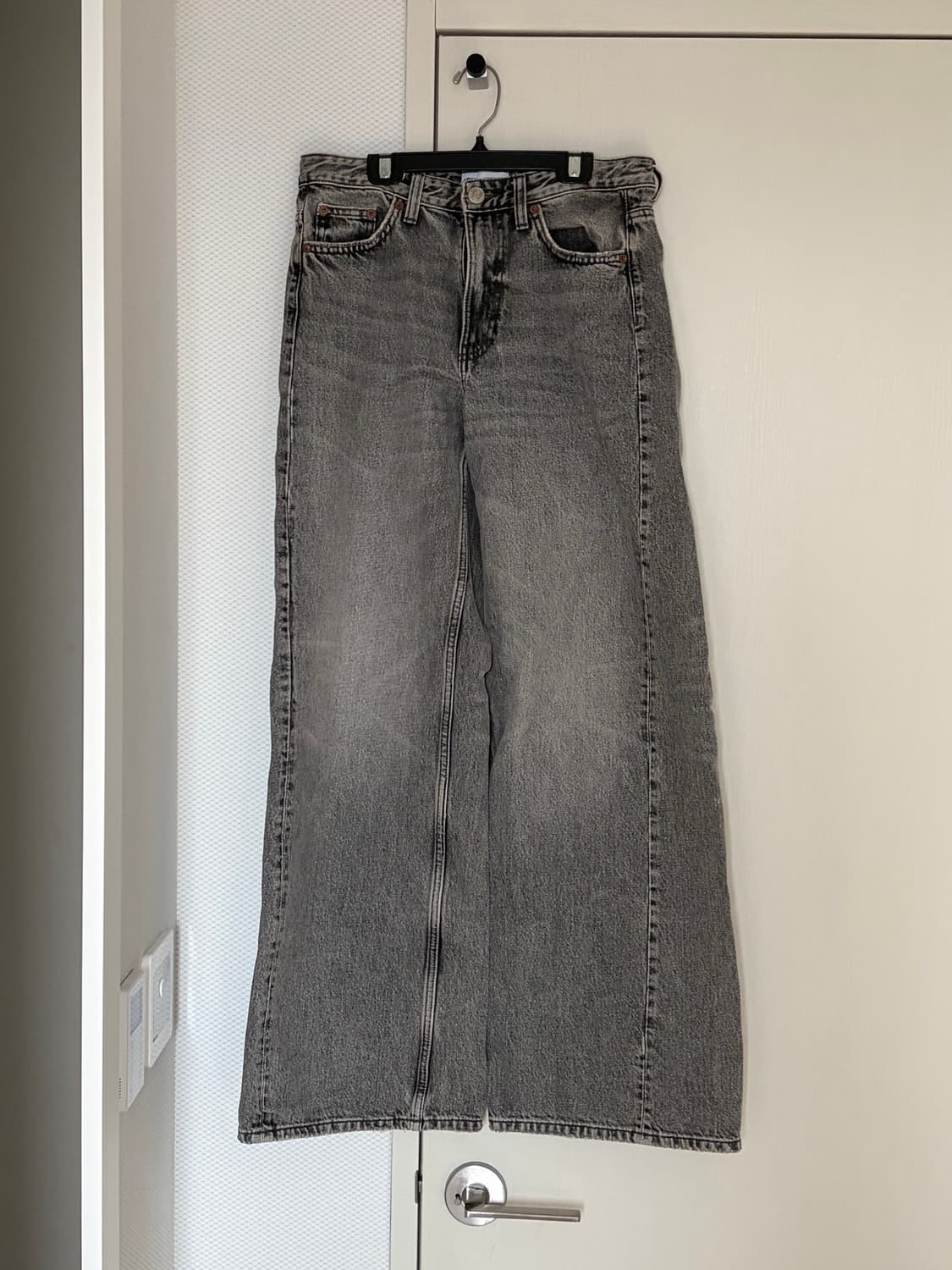 ZARA 흑청 와이드 데님 팬츠 상품이미지1