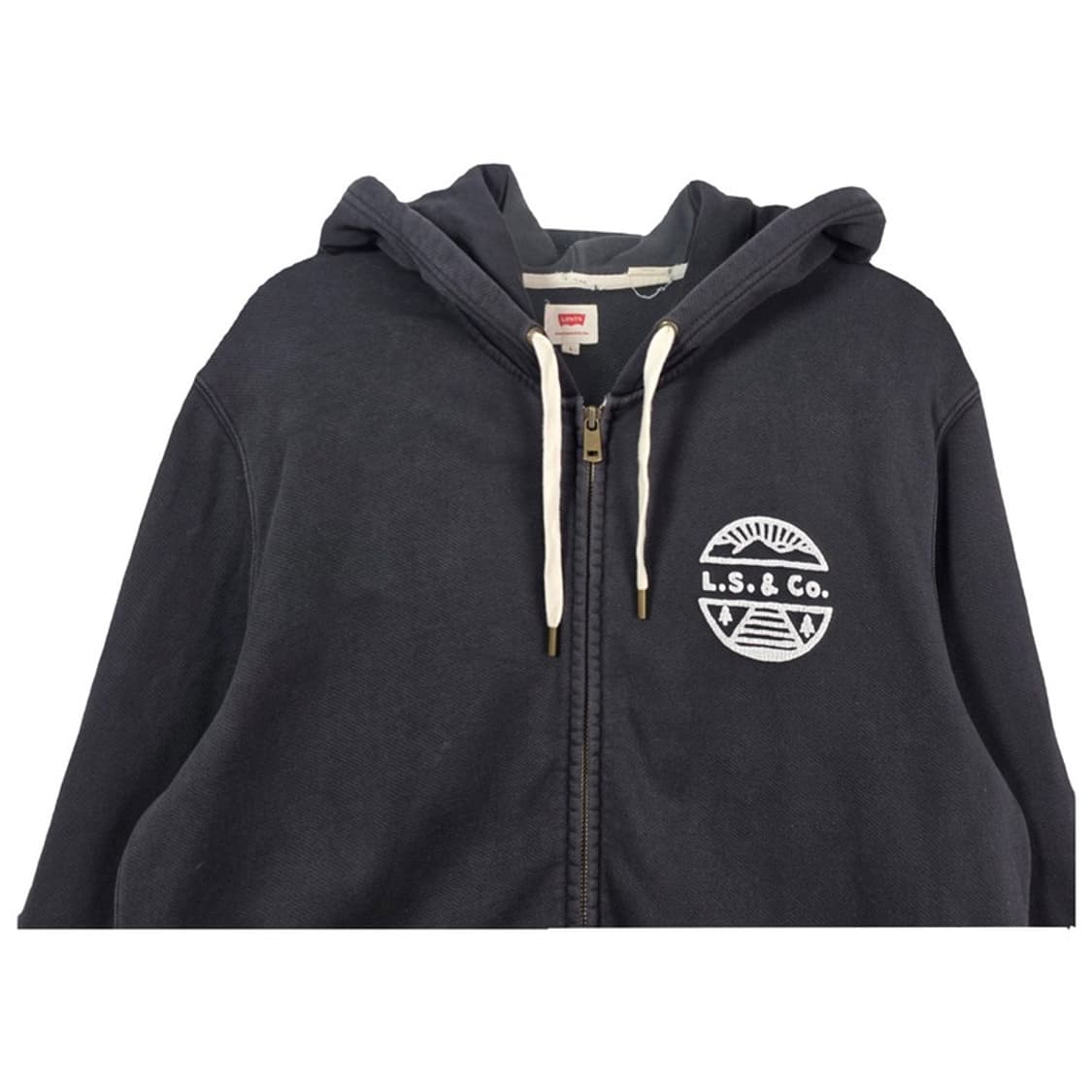 리바이스 서클 로고 빈티지 블랙 후드 집업 L 상품이미지3