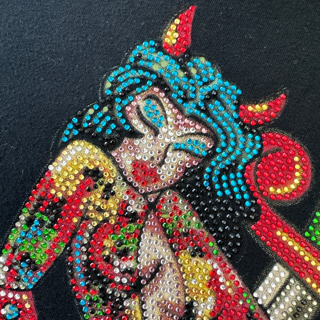 [L] Ed Hardy 에드 하디 올 큐빅 데빌 핀업걸 빈티지 반팔 상품이미지3