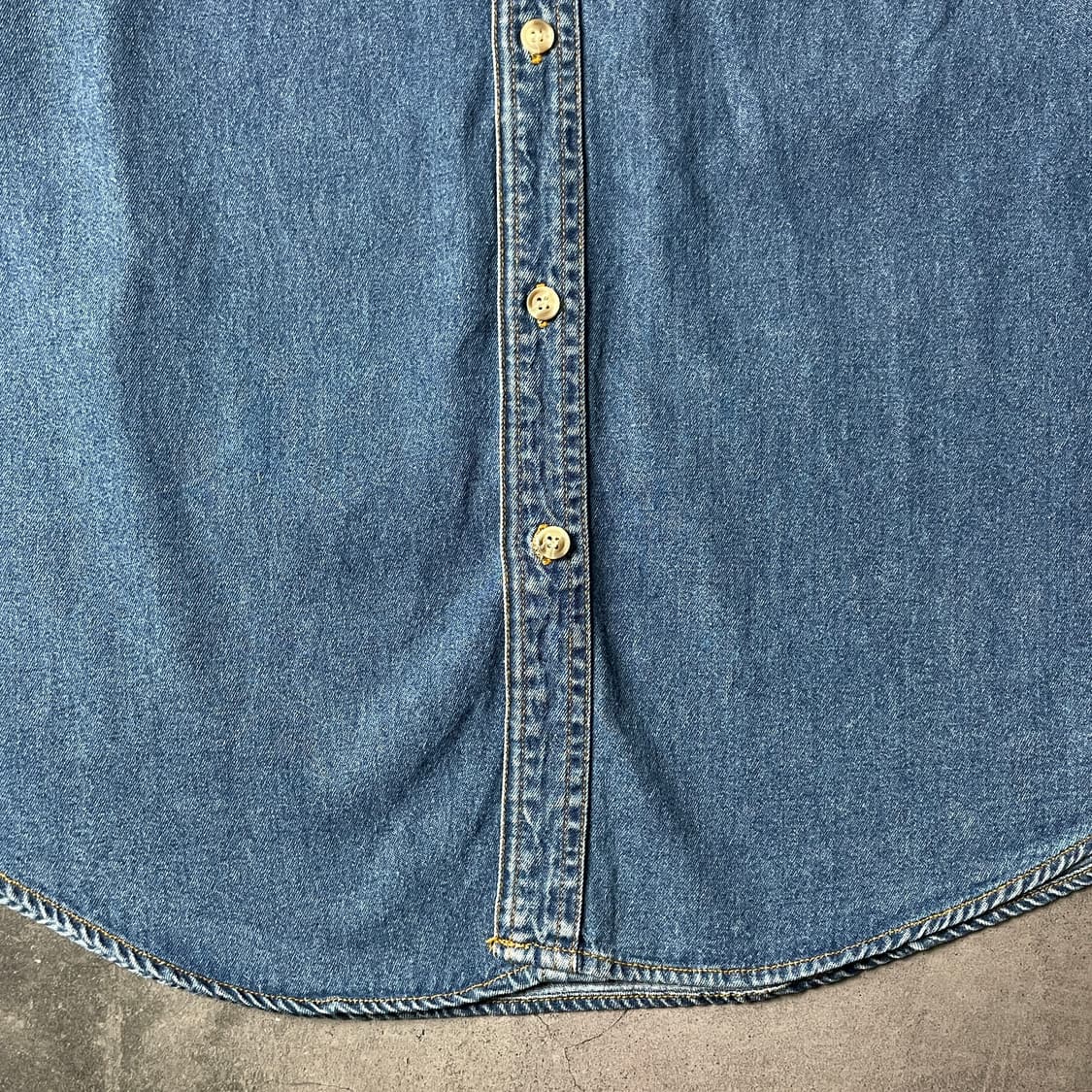LA LOVING 빈티지 다운버튼 코튼 데님 셔츠 A00735 상품이미지4