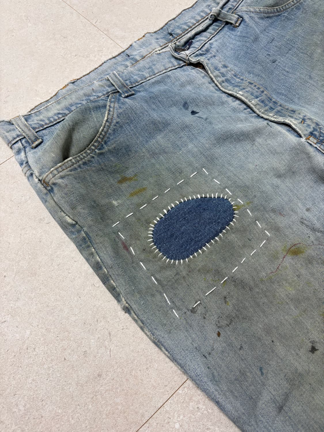 70s Levi's 646 벨바텀 트래쉬드 컨디션 상품이미지3