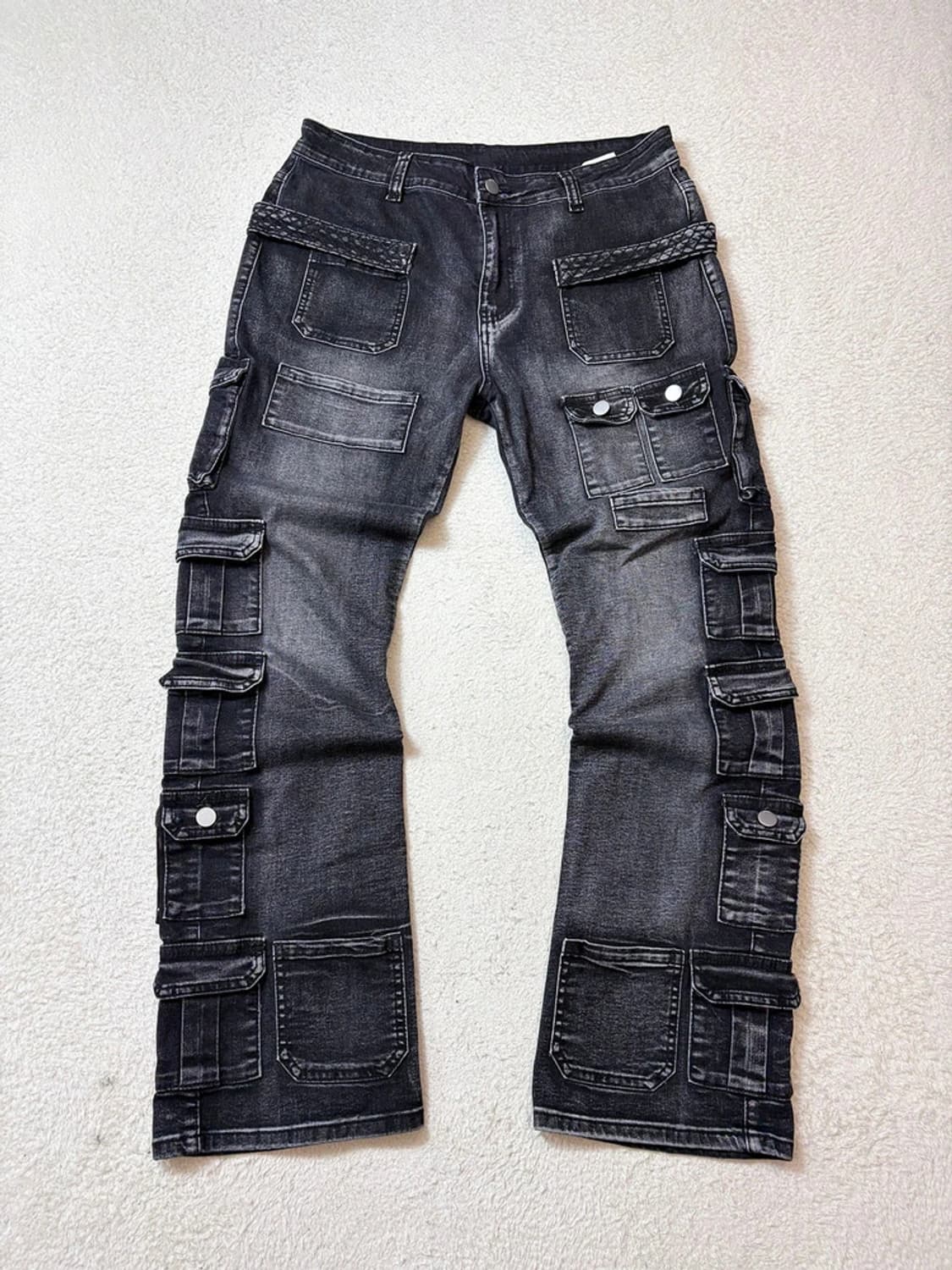 Selected 맥시멀 Y2K 카고 데님 팬츠 PN6774 상품이미지1