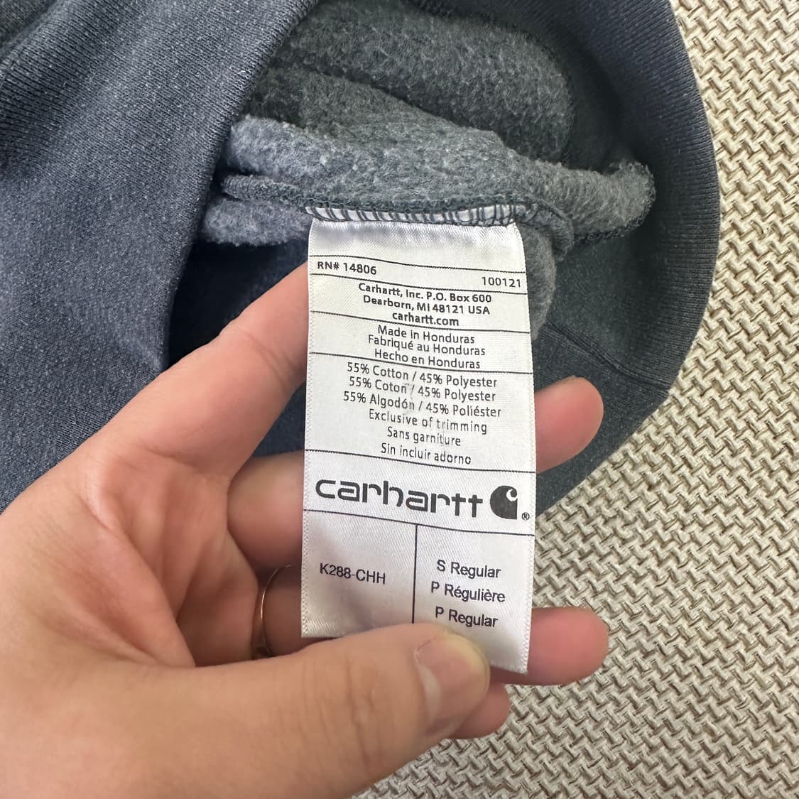 S 칼하트 미드웨이트 로고 후드티 0421D 상품이미지3