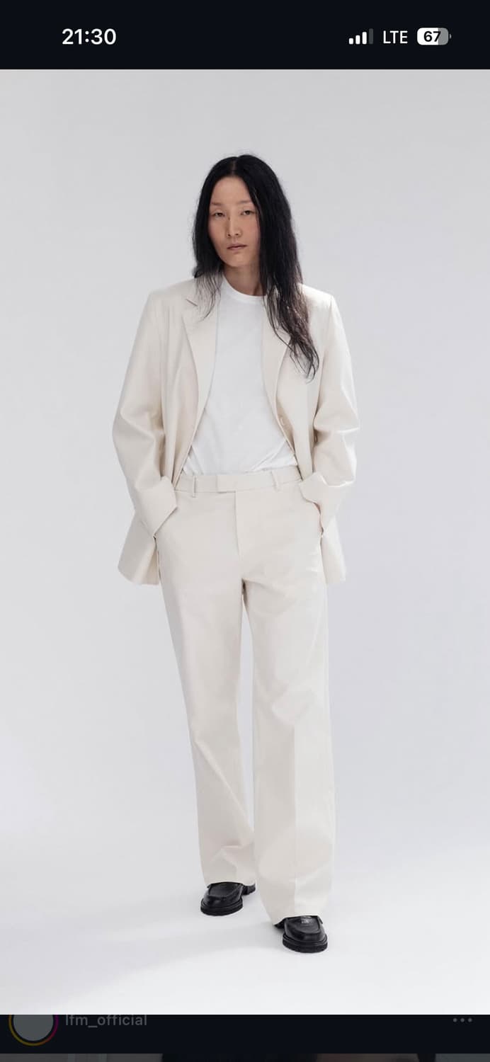 LFM cotton straight trousers / ivory 상품이미지1
