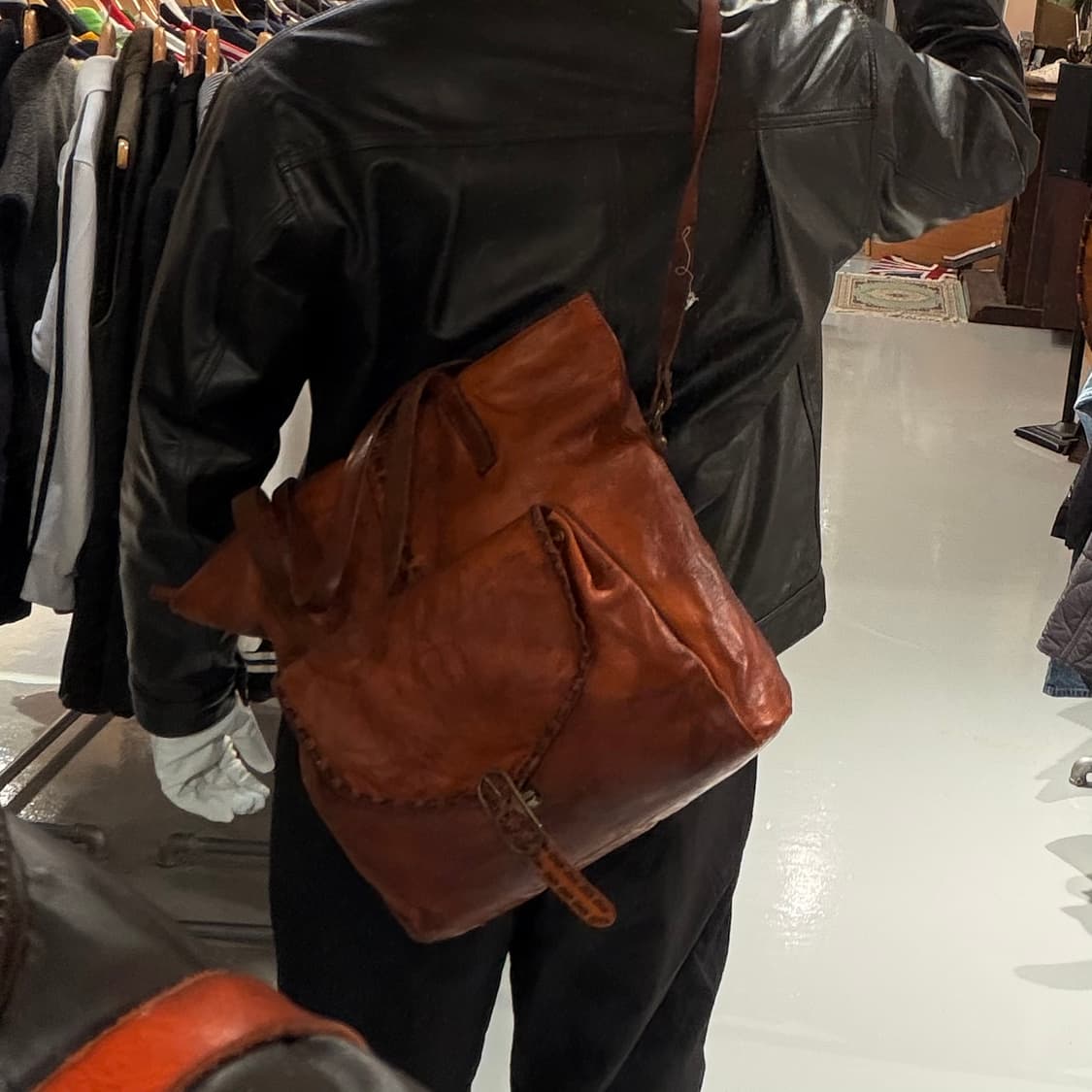 캄포마찌 이태리 베지터블 카우레더 토트백 숄더백 상품이미지9