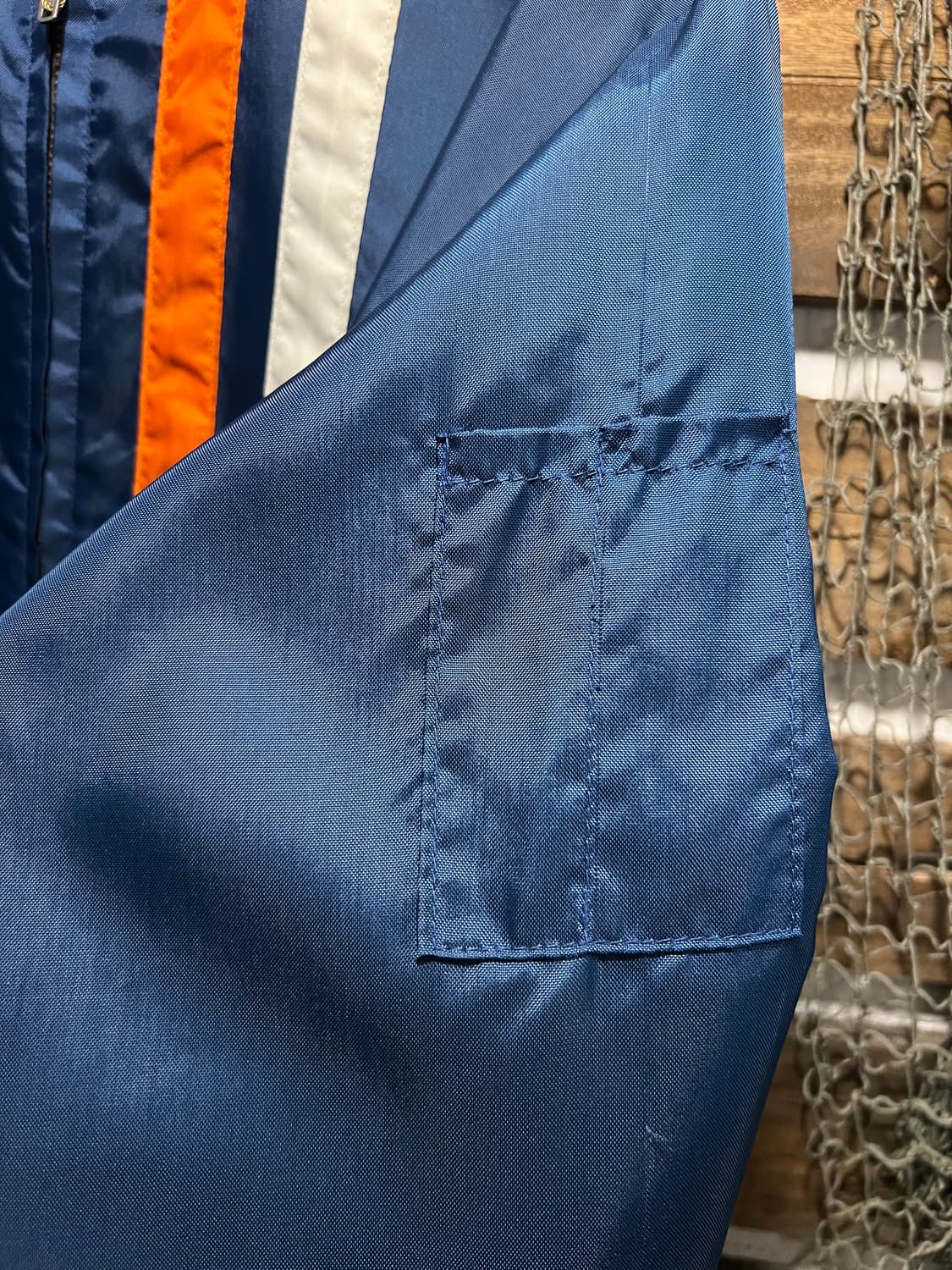 [XL]70's Made in USA 레이싱 스트라이프 나일론 코치자켓 상품이미지5