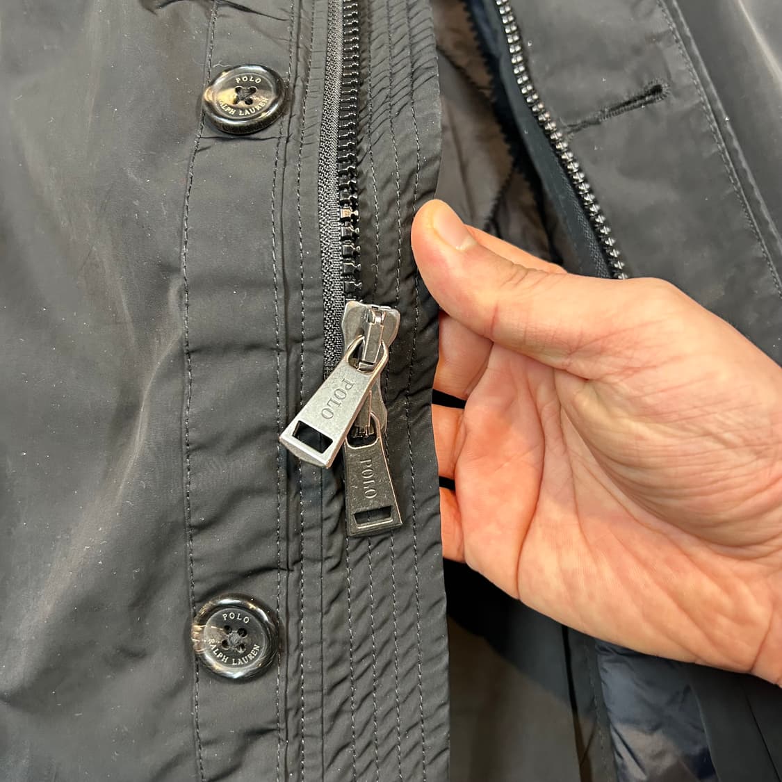 M) 폴로 랄프로렌 블랙 퀼팅 코트 자켓 상품이미지3