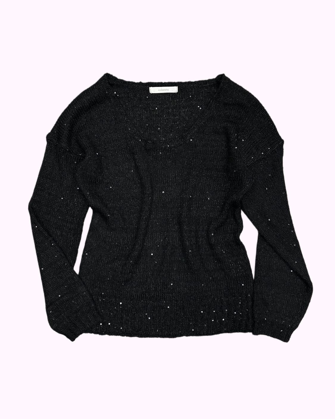 spangle detail black knit 상품이미지1