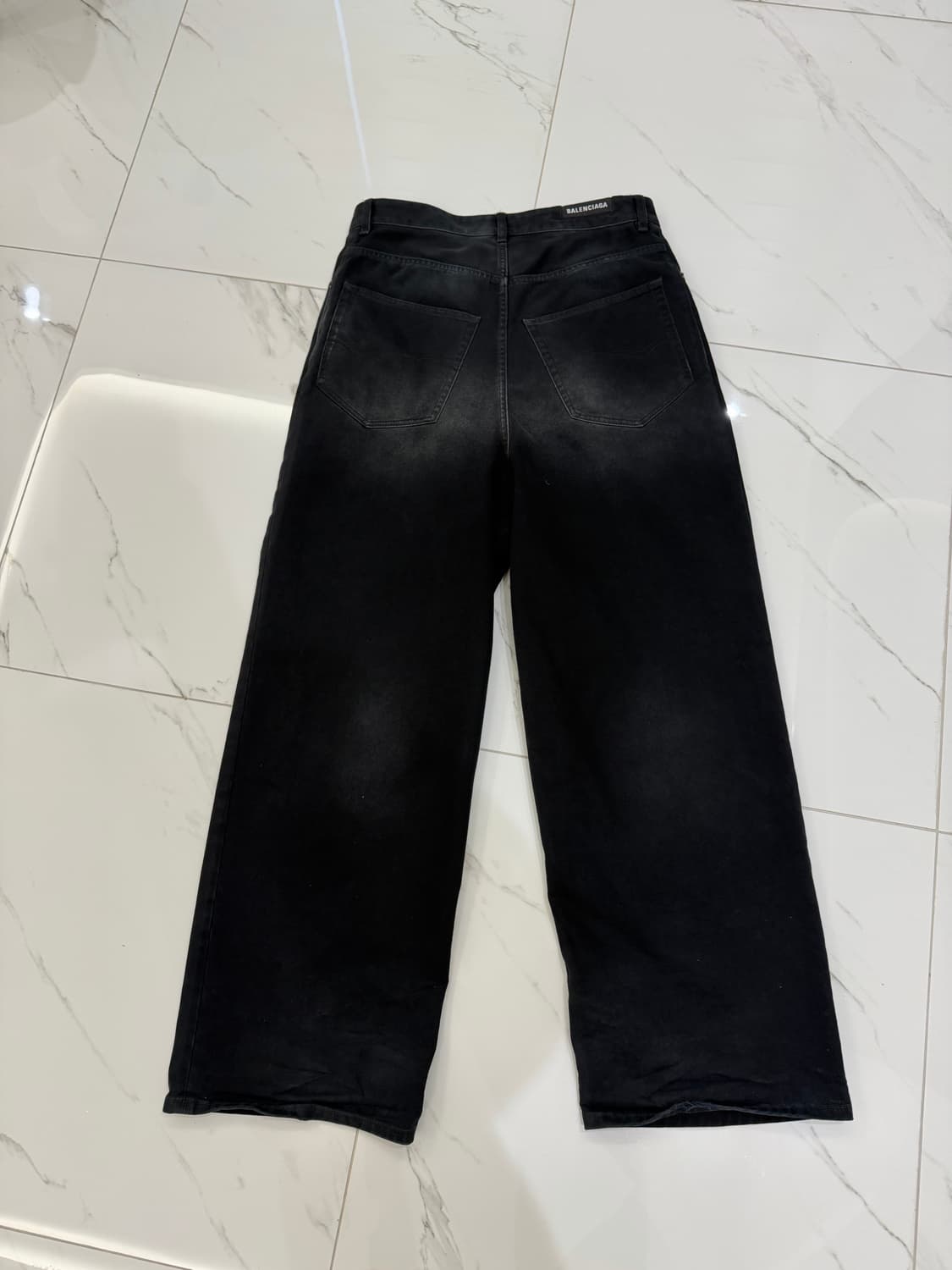 [S]발렌시아가 라지배기 데님팬츠 블랙 상품이미지2