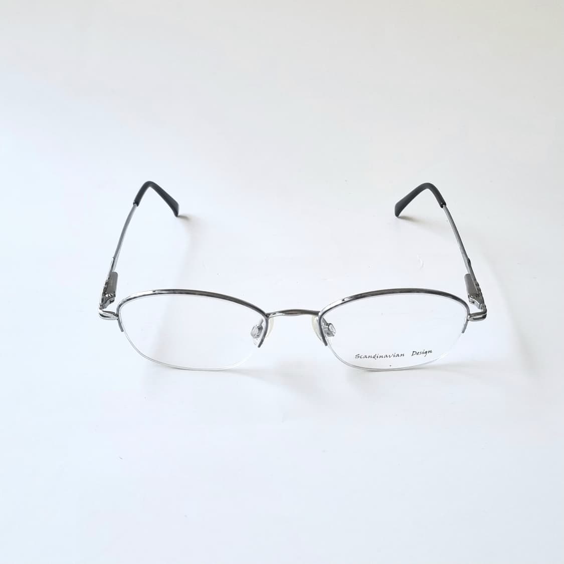 데드스탁 지적인무드 슬림 실버 반무테 안경테 769 상품이미지3