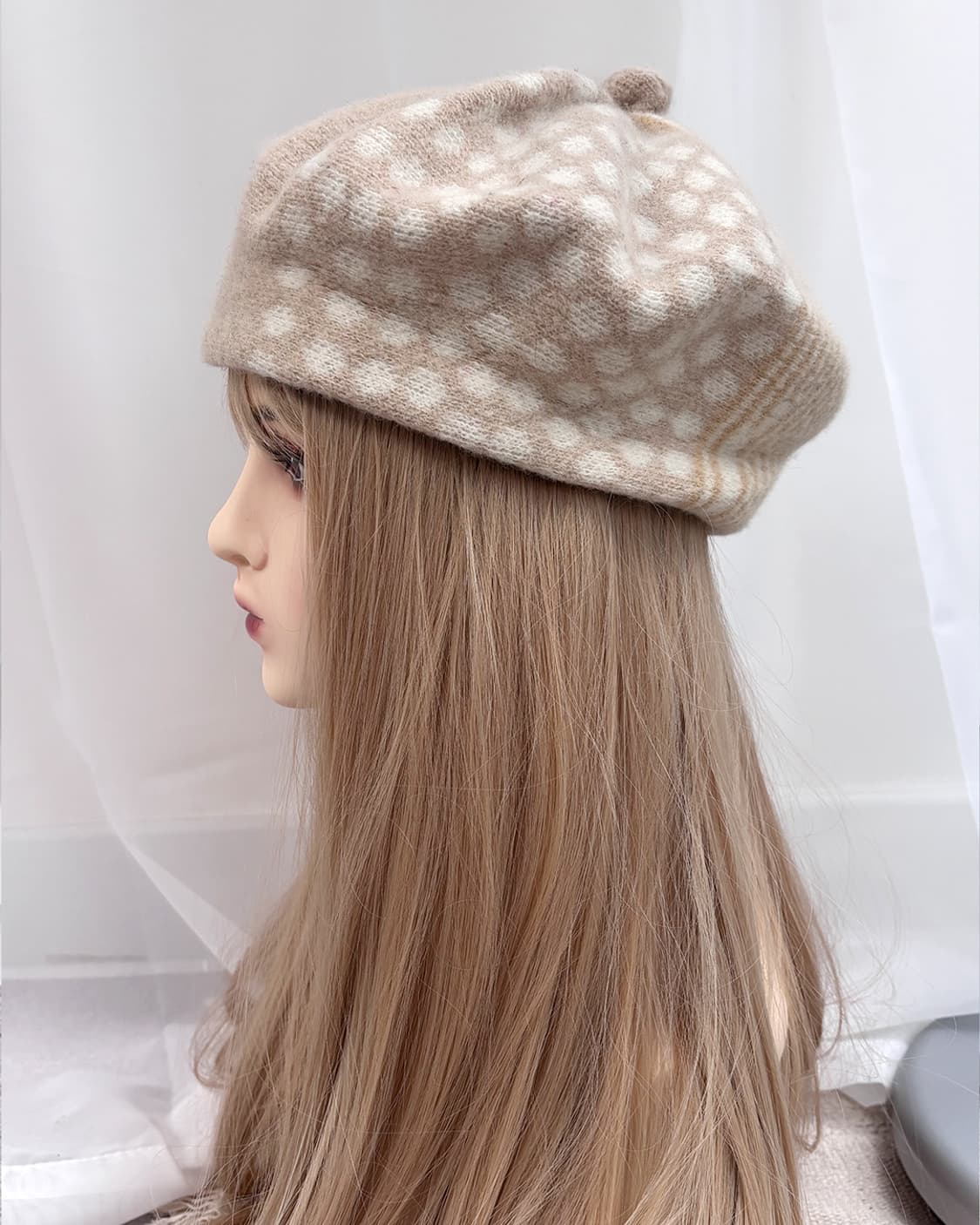 uru unbalance pattern beret 상품이미지2