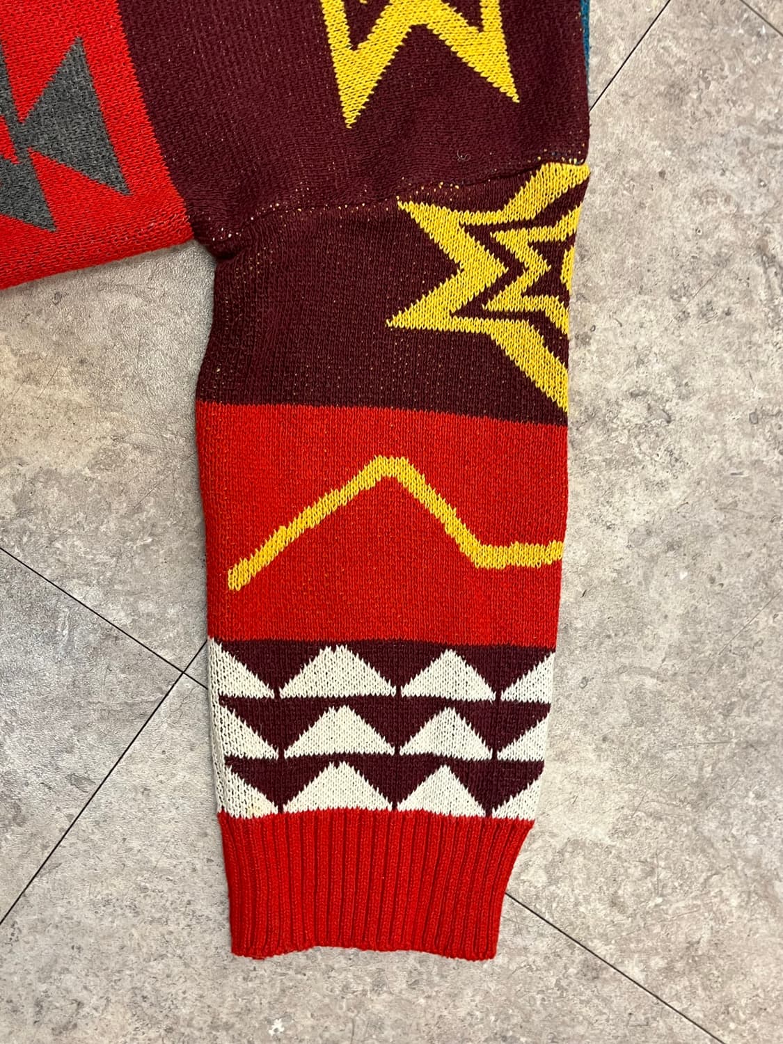 빈티지 노르딕 패턴 가디건 레드 #csz3016 상품이미지8