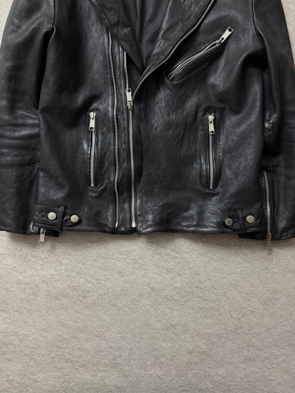 램스킨 멀티지퍼 더블라이더 자켓 상품이미지5