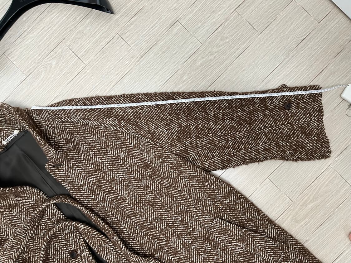 [5]오라리 22AW  울 알파카 헤링본 트위드 수티엥 카라 코트 상품이미지5