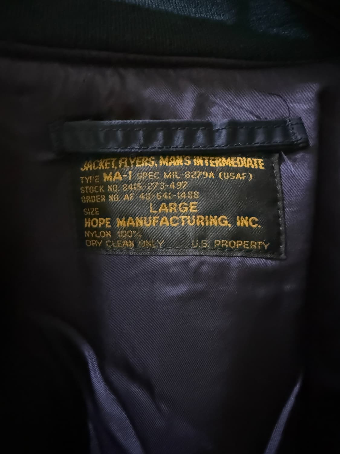 [L] HOPE MFG MA-1 항공 점퍼 상품이미지5