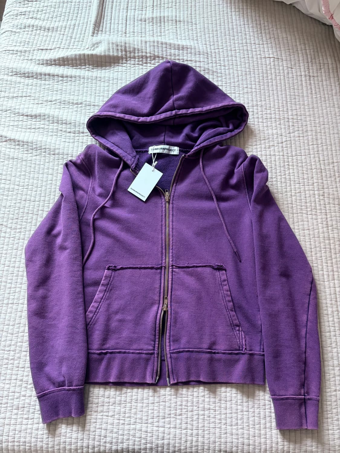 썬번프로젝트 퍼플 워싱 후드 집업 상품이미지2