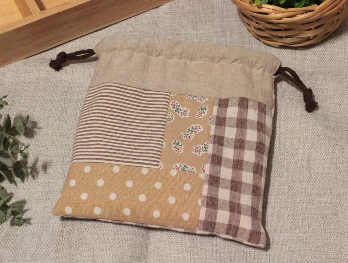 핸드메이드 패치워크 스트링 파우치 상품이미지4