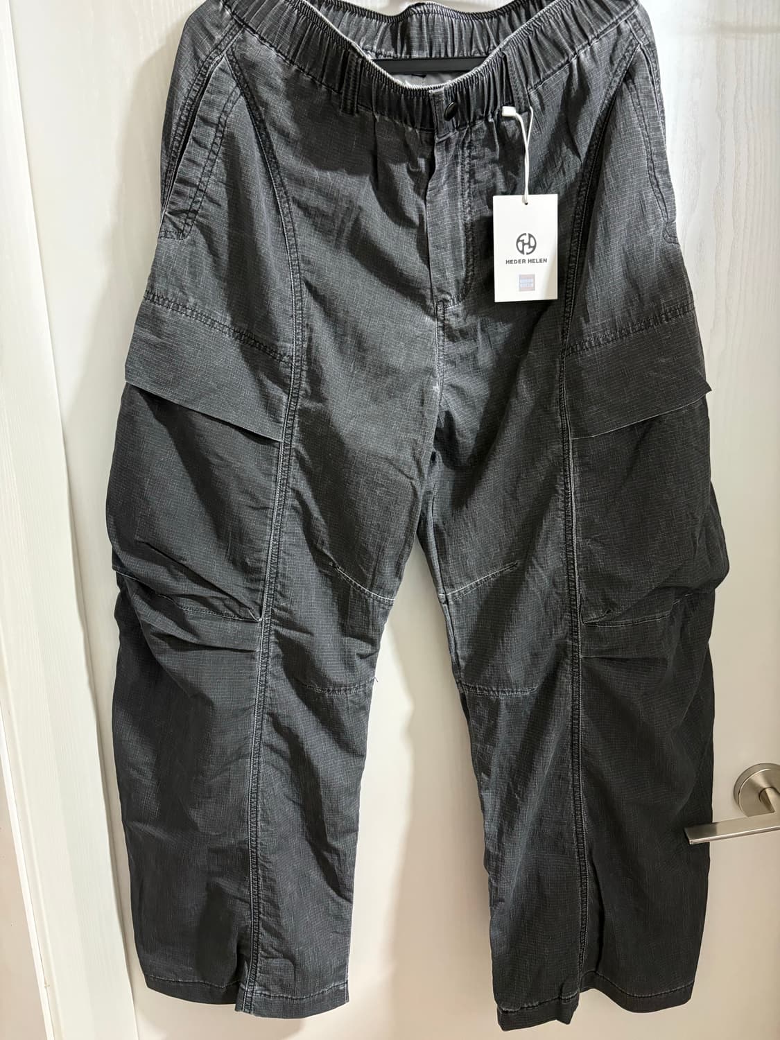 헤더헬렌 밴딩 커브드 팬츠 블랙 상품이미지1