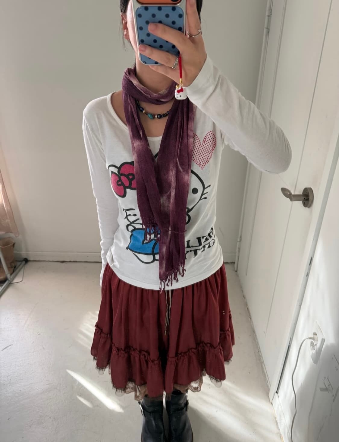 일본빈티지 산리오 헬로키티 큐빅 롱슬리브 상품이미지1