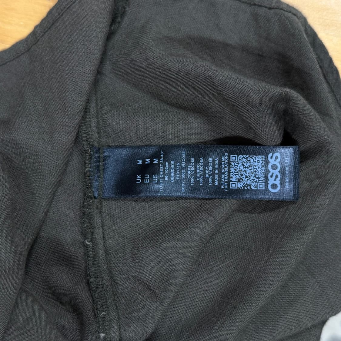 [F] ASOS 아소스 비스코스 오픈카라 반팔 셔츠 상품이미지6