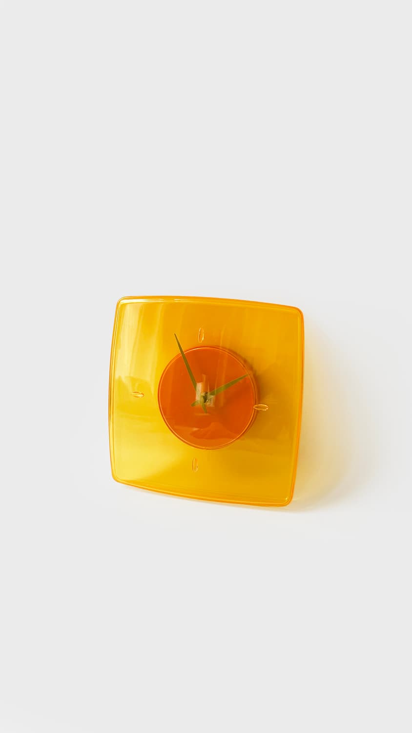 vintage ikea 90's orange wall clock 상품이미지3