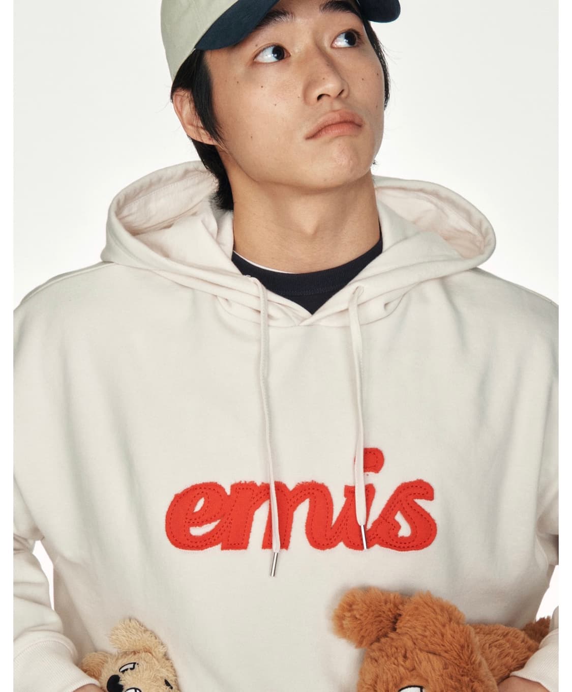 Emis 이미스 아플리케 후드티 아이보리 L 새상품 상품이미지2