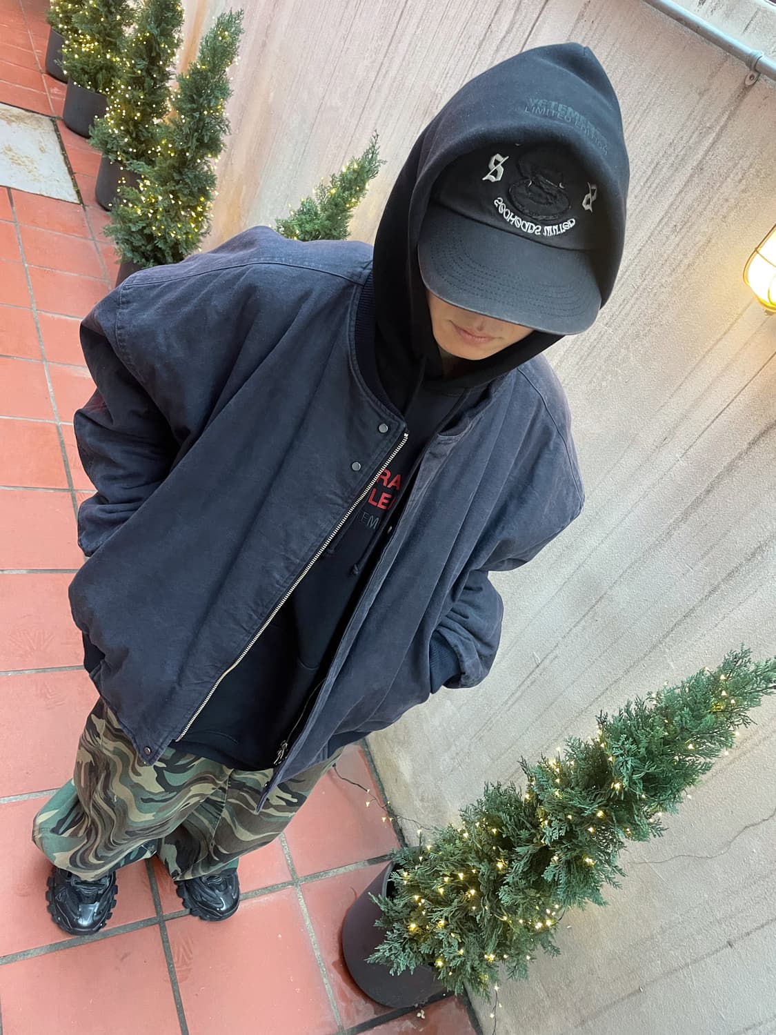 논노드 서퍼 다이 서지 봄버 자켓 빈티지 네이비 블랙 상품이미지1