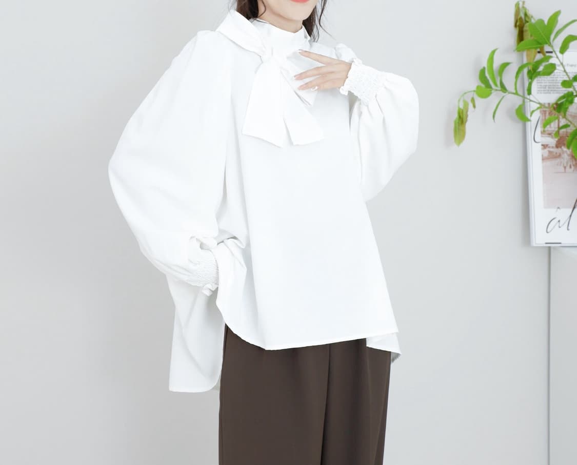 리본 블라우스 상품이미지1