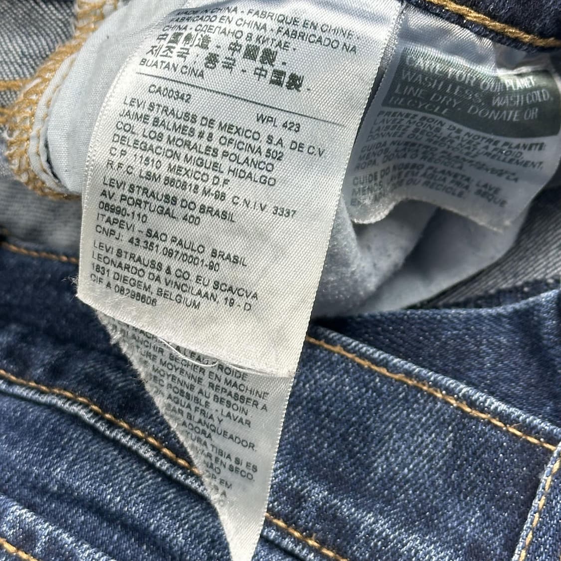 리바이스 711 오리지널 슬림 데님 팬츠 (28인치 여성추천) 상품이미지7